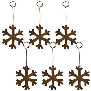 Premier Copper Products Copper Snowflake Christmas Ornament - 6 PK