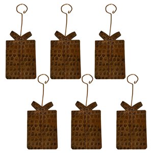 Premier Copper Products Copper Present Christmas Ornament - 6 PK