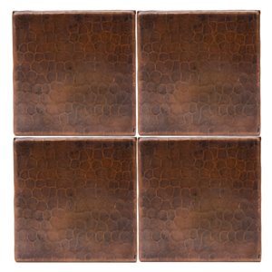 Premier Copper Products Copper Tiles - 4-in x 4-in -  4 PK