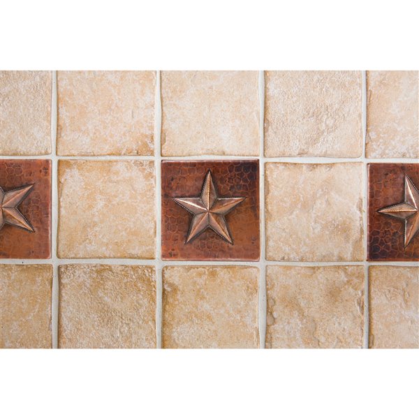 Premier Copper Products Copper Tiles - 4-in x 4-in - 4 PK