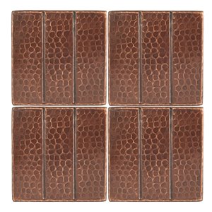 Premier Copper Products Copper Tiles - 4-in x 4-in - 4 PK