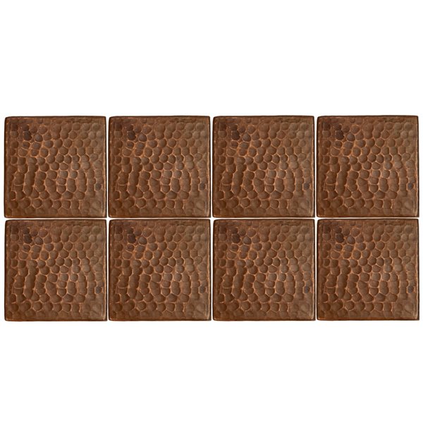 Premier Copper Products Copper Tiles - 3-in x 3-in - 8 PK