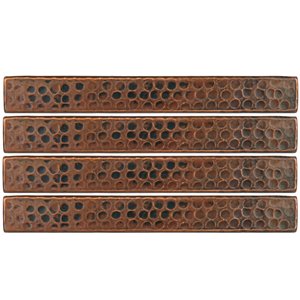 Premier Copper Products Copper Tiles - 1-in x 8-in - 4 PK