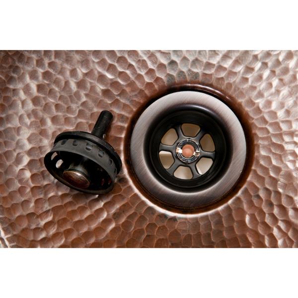 Premier Copper Products 2-in Bar Basket Strainer Drain - Oil Rubbed Bronze