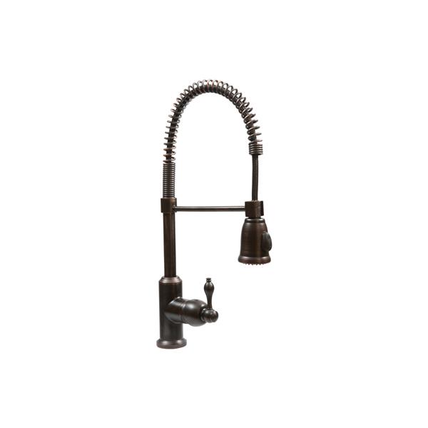 Premier Copper Products Copper Kitchen Sink with Faucet and Drain - 33-in