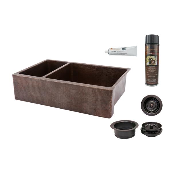 Premier Copper Products Copper Kitchen Sink With Drain And Accessories   330651537 MainImage 001 L 