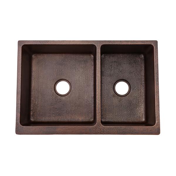 Premier Copper Products Copper Farmhouse Kitchen Sink - 33-in