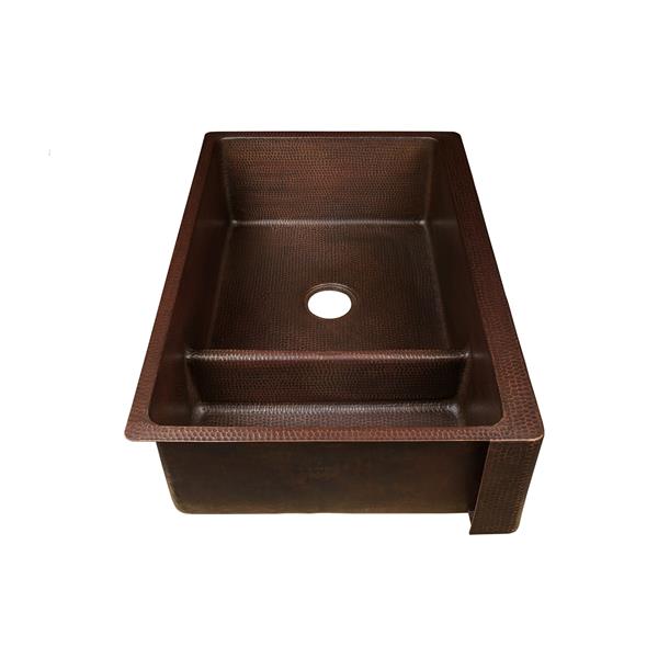 Premier Copper Double Sink with Divider - 33-in