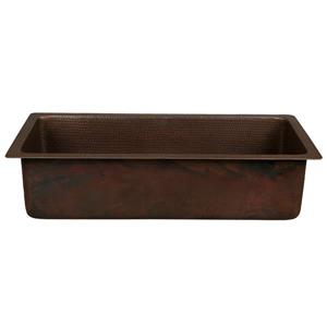 Premier Copper Products Rectangle Copper Sink - 28-in