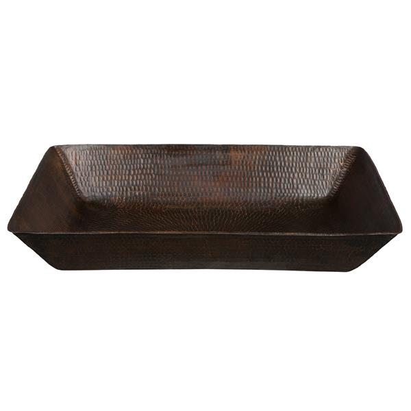 Premier Copper Products Rectangular Copper Sink - 20-in