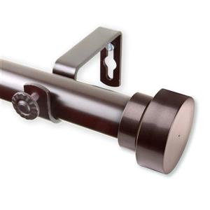 Rod Desyne Bonnet Curtain Rod - 120-170-in - 1-in- Mahogany