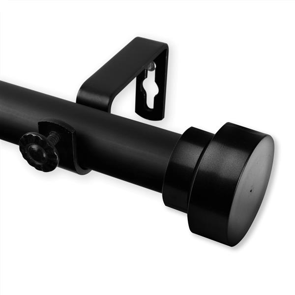 Rod Desyne Bonnet Curtain Rod - 120-170-in - 1-in - Black