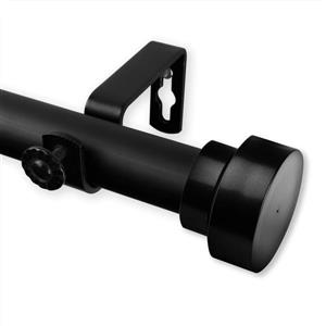 Rod Desyne Bonnet Curtain Rod - 48-84-in - 1-in - Black