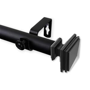 Rod Desyne Bedpost Curtain Rod - 48-84-in - 1-in - Black