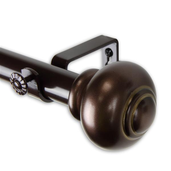 Rod Desyne Rotunda Curtain Rod - 48-84-in - 1-in - Bronze