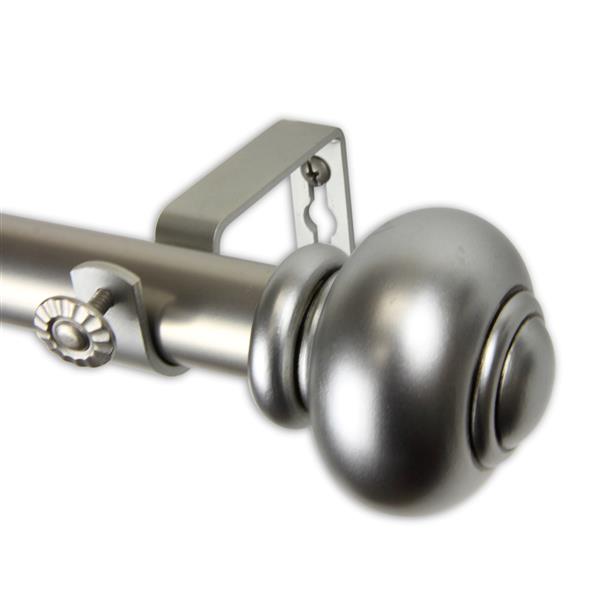 Tringle à rideaux Bedpost, 120-170 po, 1 po, nickel