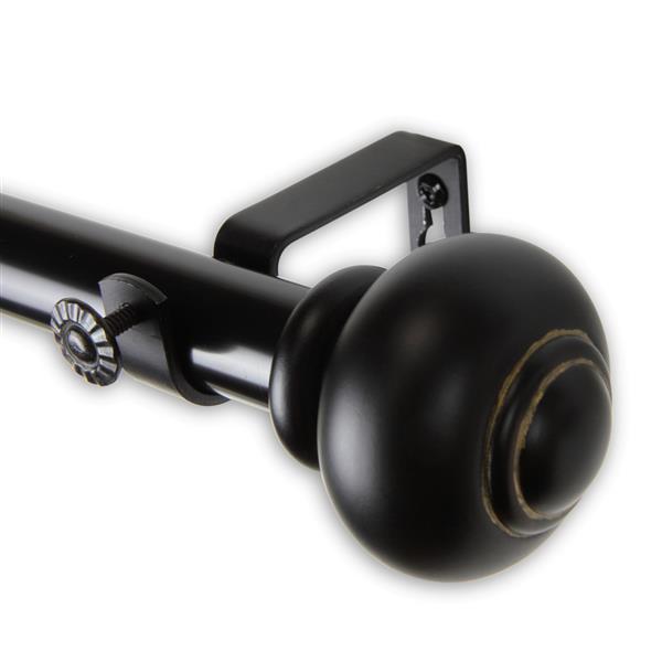 Rod Desyne Rotunda Curtain Rod - 48-84-in - 1-in - Black