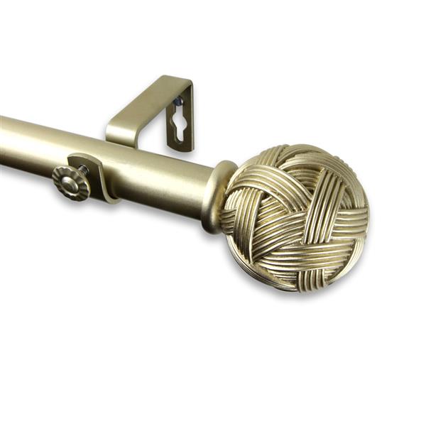 Rod Desyne Twine Curtain Rod - 120-170-in- 1-in - Gold