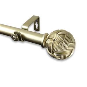 Rod Desyne Twine Curtain Rod - 120-170-in- 1-in - Gold