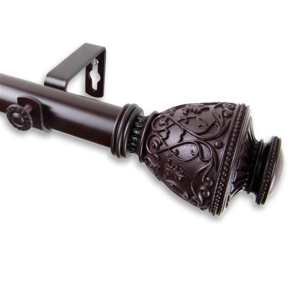 Rod Desyne Veda Curtain Rod - 66-120-in - 1-in - Mahogany