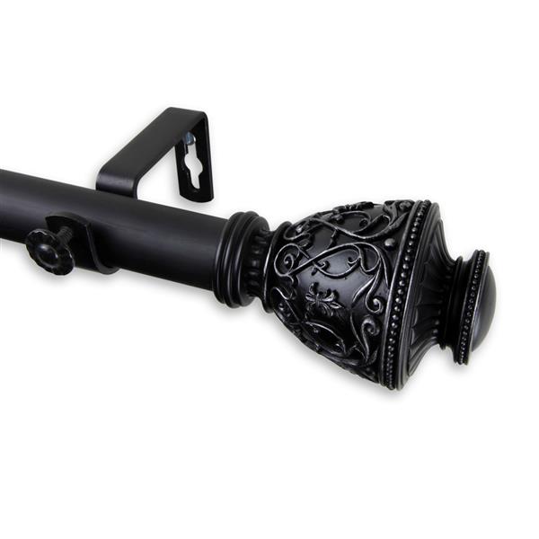 Rod Desyne Veda Curtain Rod - 48-84-in - 1-in - Black