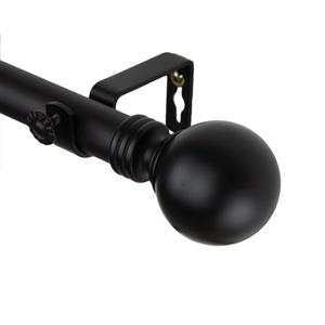 Rod Desyne Globe Curtain Rod - 48-84-in - 1-in - Black