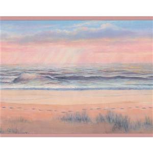 Chesapeake Seashore Footprints in the Sand Wallpaper - Beige/Brown