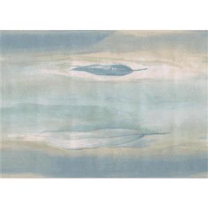 Norwall Vintage Floating Leaves Wallpaper Border - Blue