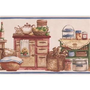 Norwall Vintage Kitchen Jars and Baskets Wallpaper