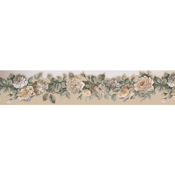FLOWERS & FRUIT  Wallpaper BORDER Traditional Decor