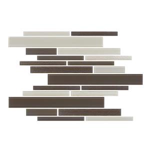 Tuiles murales Lifestyle Barista , 11" x 12", verre, cappuccino, 15 mcx