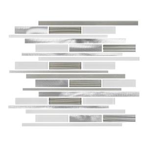Ceratec Lifestyle Metropole Wall Tiles - 12" x 12" - Glass - White - 10 pcs