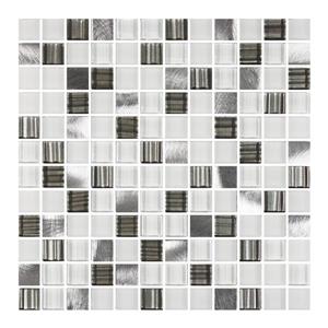 Ceratec Lifestyle Metropole Wall Tiles - 12" - Glass - White - 10 pcs