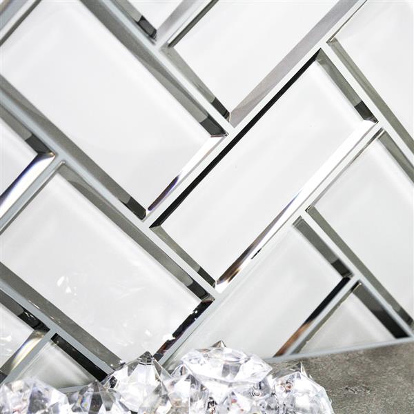 Ceratec Wall Tiles 12 X 12 Glass White 10 Pcs