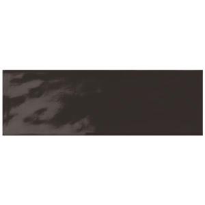 Ceratec Ragno Brick Wall Subway Tile - 4" x 12" - Ceramic - Black - 36 pcs