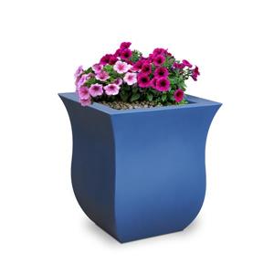 Mayne Valencia  Planter - 16-in x 16-in x 18-in - Plastic - Neptune Blue