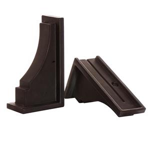 Supports décoratifs Fairfield, 3,5 po x 6 po, plastique, brun