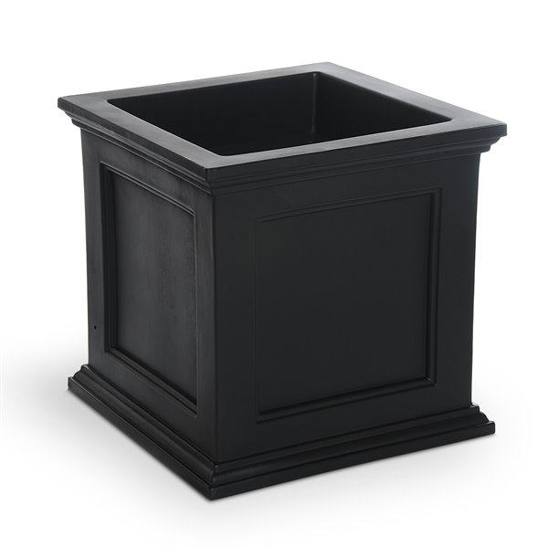 Jardinière Fairfield, 20 po x 20 po, plastique, noir