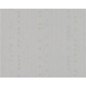 A.S. Creation Spot 2 Geometric Wallpaper Roll - 21 -in - White/Light Gray