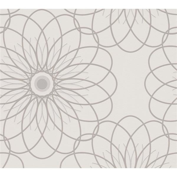 A.S. Creation RAFFI Wallpaper Roll - Abstract Floral - 21-in - Cream | RONA