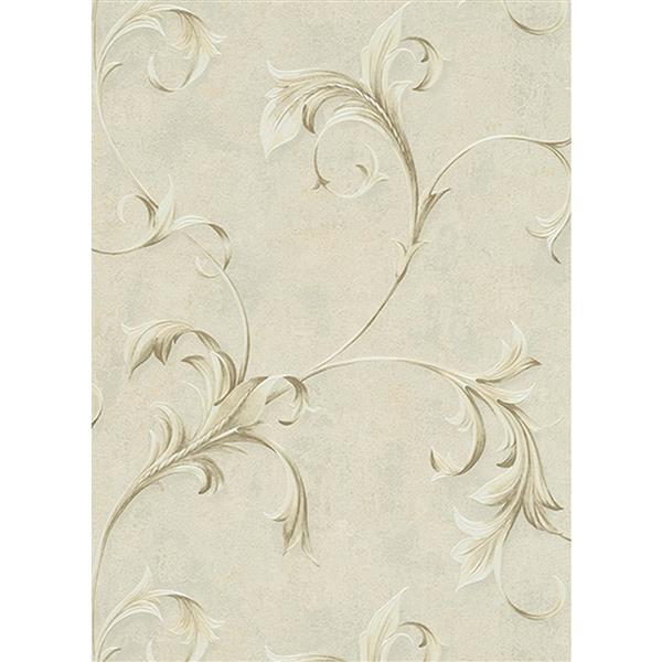 Erismann Classic Floral Wallpaper Roll 21 In Cream Green Rona