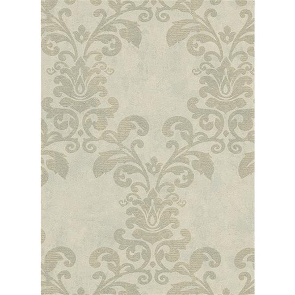 Erismann Classic Floral Wallpaper Roll 21 In White Rona