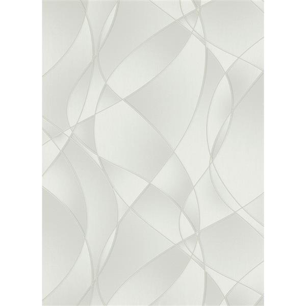 Erismann Lavish Futuristic Wallpaper Roll - 21-in - Gray | RONA