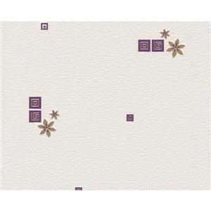A.S. Creation Textile Flower Wallpaper Roll - 21 -in - White
