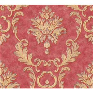 A.S. Creation High Quality Damask Wallpaper Roll - 21-in - Red