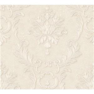 A.S. Creation High Quality Damask Wallpaper Roll - 21-in - Alabaster