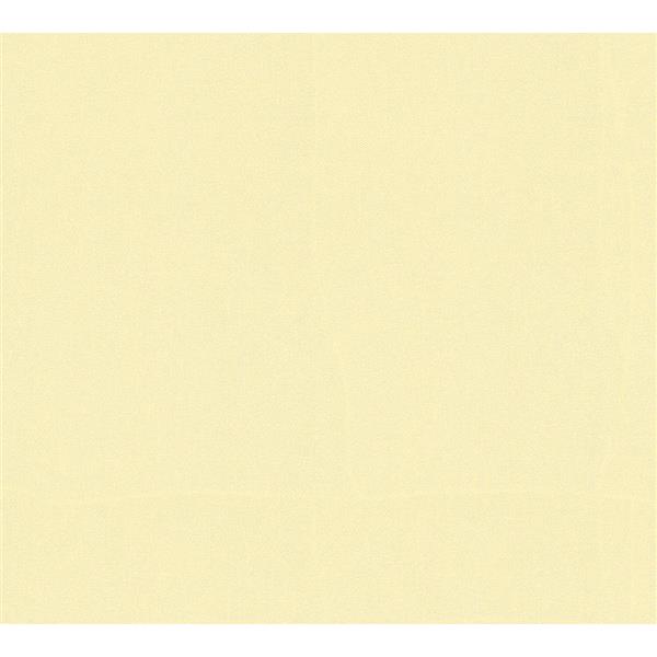 . Creation Felicia Collection Wallpaper Roll - 21-in - Plain Pattern -  Light Yellow | RONA