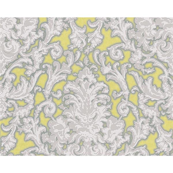 A.S. Creation Flock 4 Collection Wallpaper Roll 21in Damask