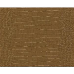 A.S. Creation Dekora Natur 6 Wallpaper Roll - 21-in - Scales Design - Brown/Gold