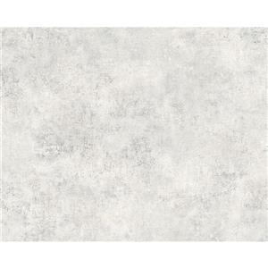 A.S. Creation Deco World Wallpaper Roll - 21-in - Faux Finish Pattern - Light Grey/White
